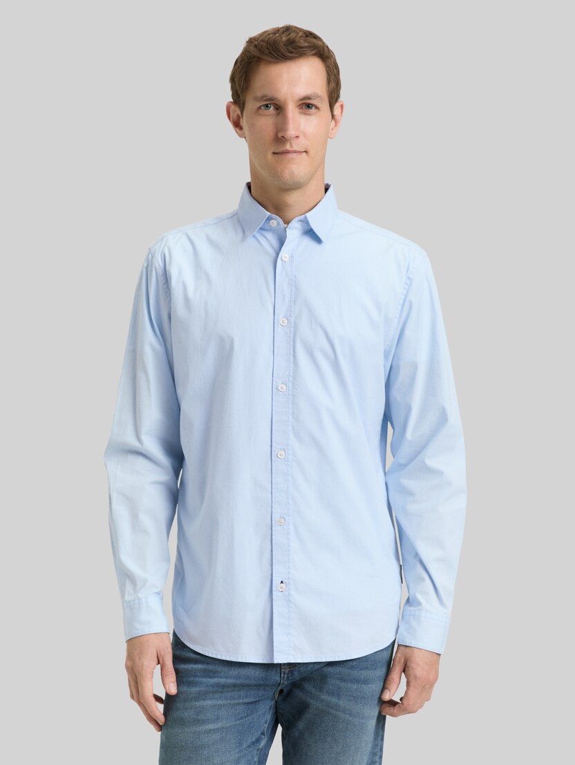 Regular Fit Hemd mit Stretch von Men, Light Metal Blue