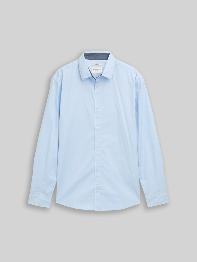 Regular Fit Hemd mit Stretch von Men, Light Metal Blue