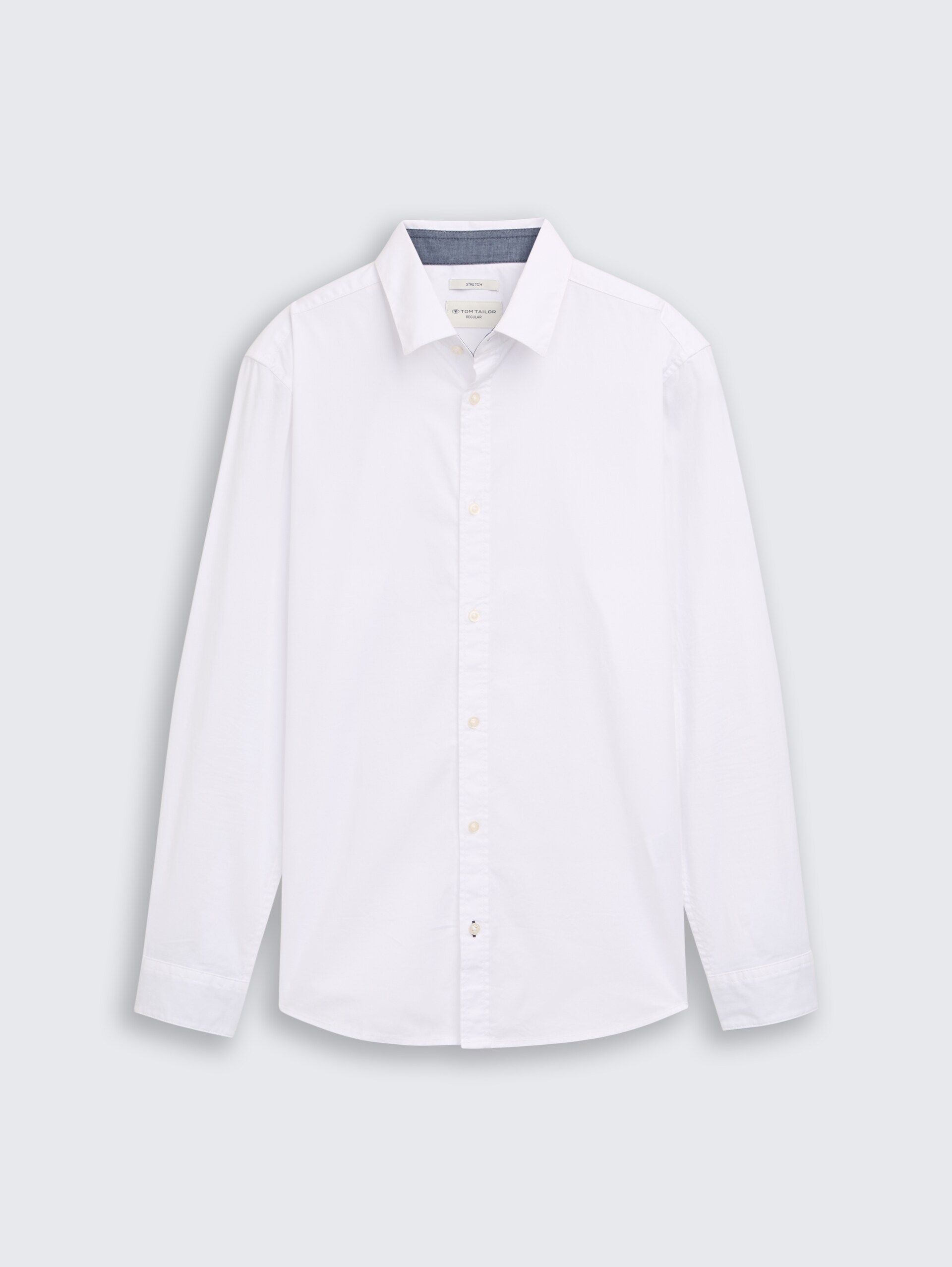Regular Fit Hemd mit Stretch - White - Vorder-Produkt-Ansicht