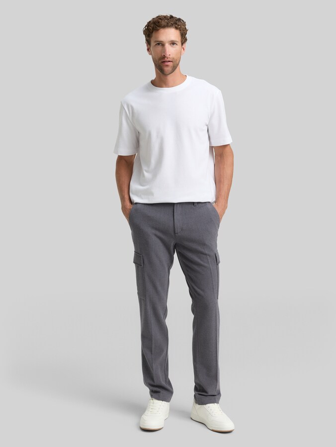 TTTAPERED Cargo trousers by Men, Black Grey Melange