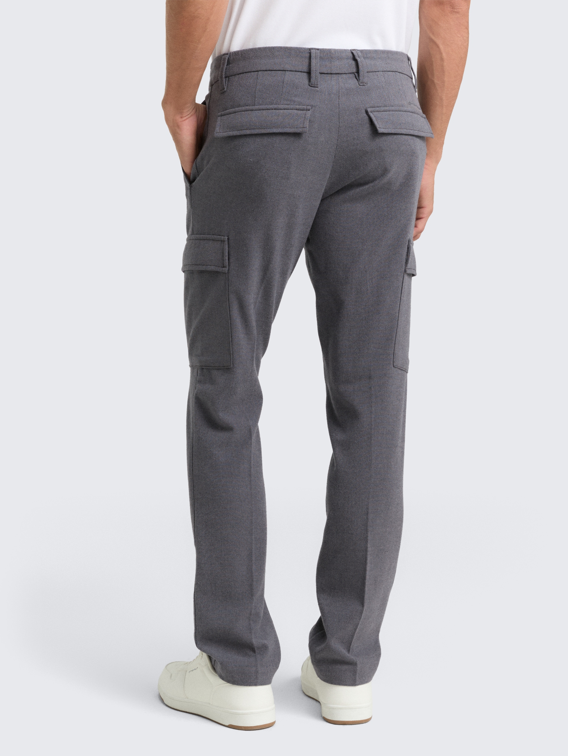 TTTAPERED Cargo Hose - Black Grey Melange - Auschnitt Model-Rückansicht