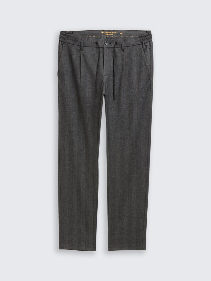 TTREGULAR Pantalon chino par Men, dark grey herringbone stripe