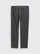 TTREGULAR Chino Hose - dark grey herringbone stripe - Vorder-Produkt-Ansicht