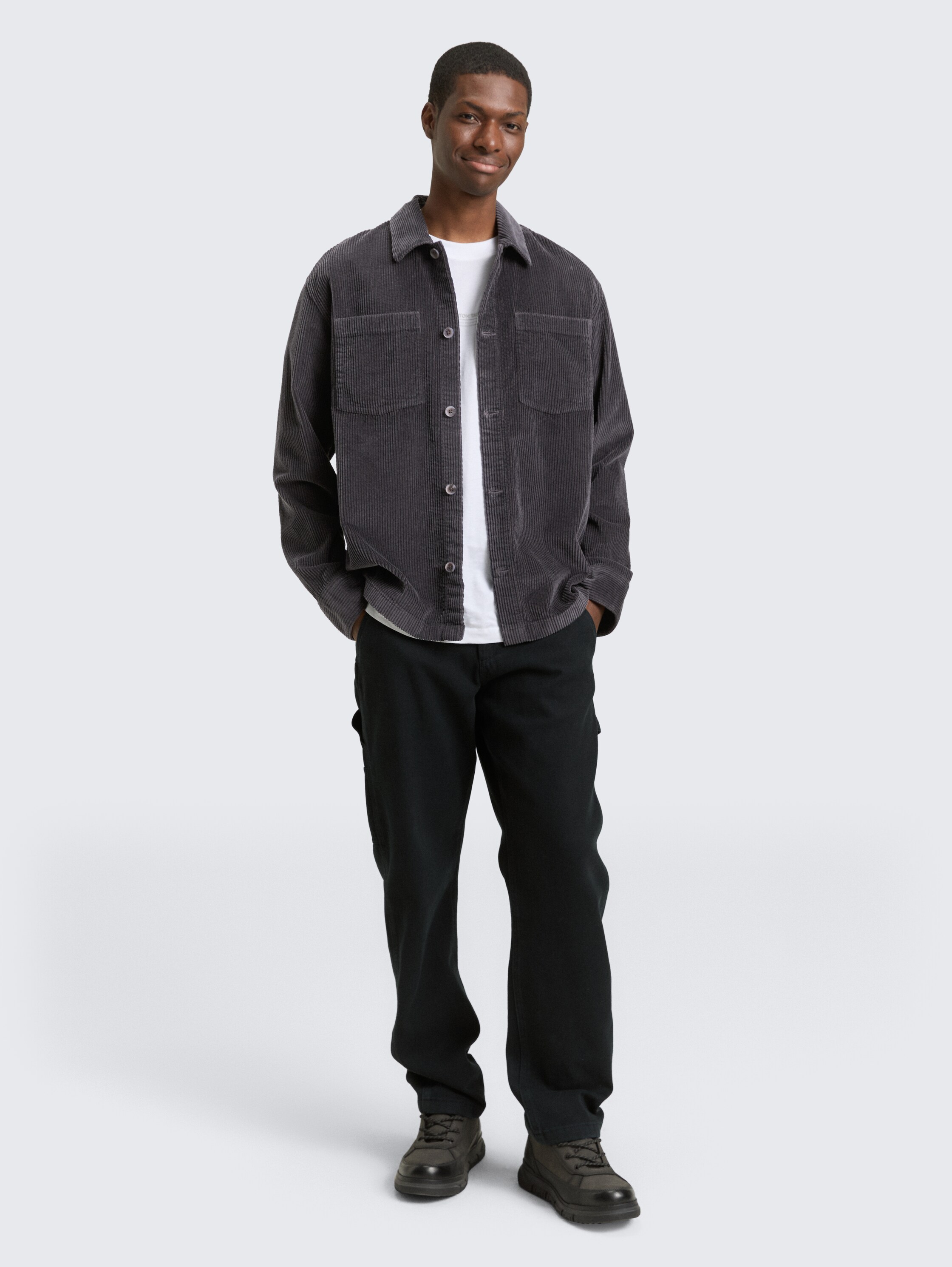 Overshirt aus Cord - tarmac_grey - 