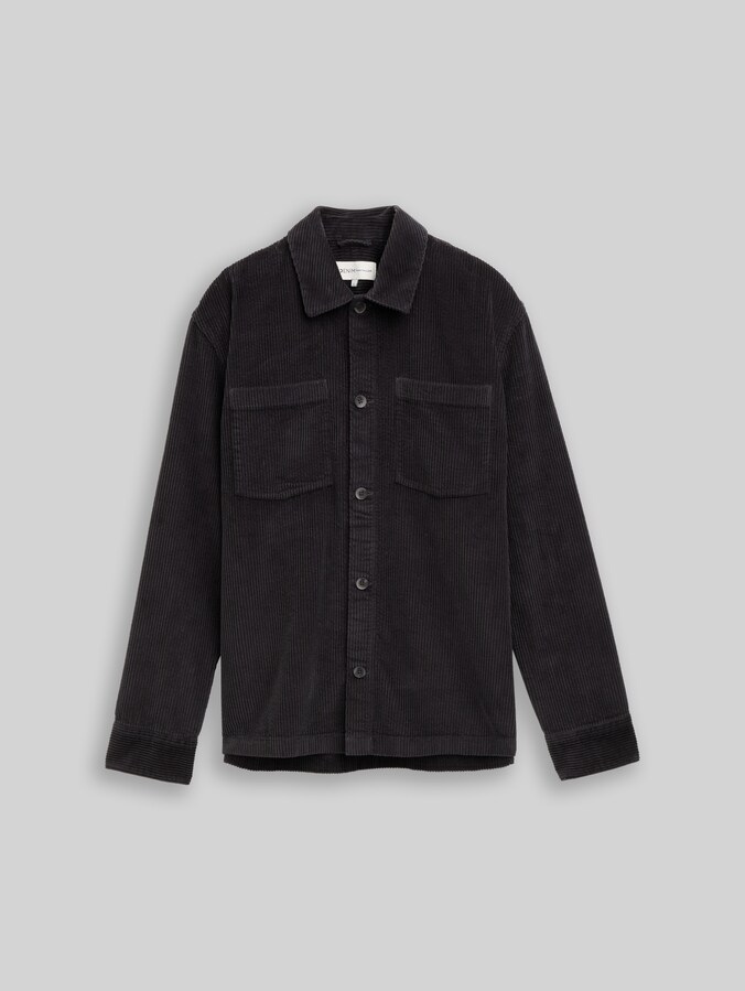 Overshirt aus Cord von Denim Male, Tarmac Grey