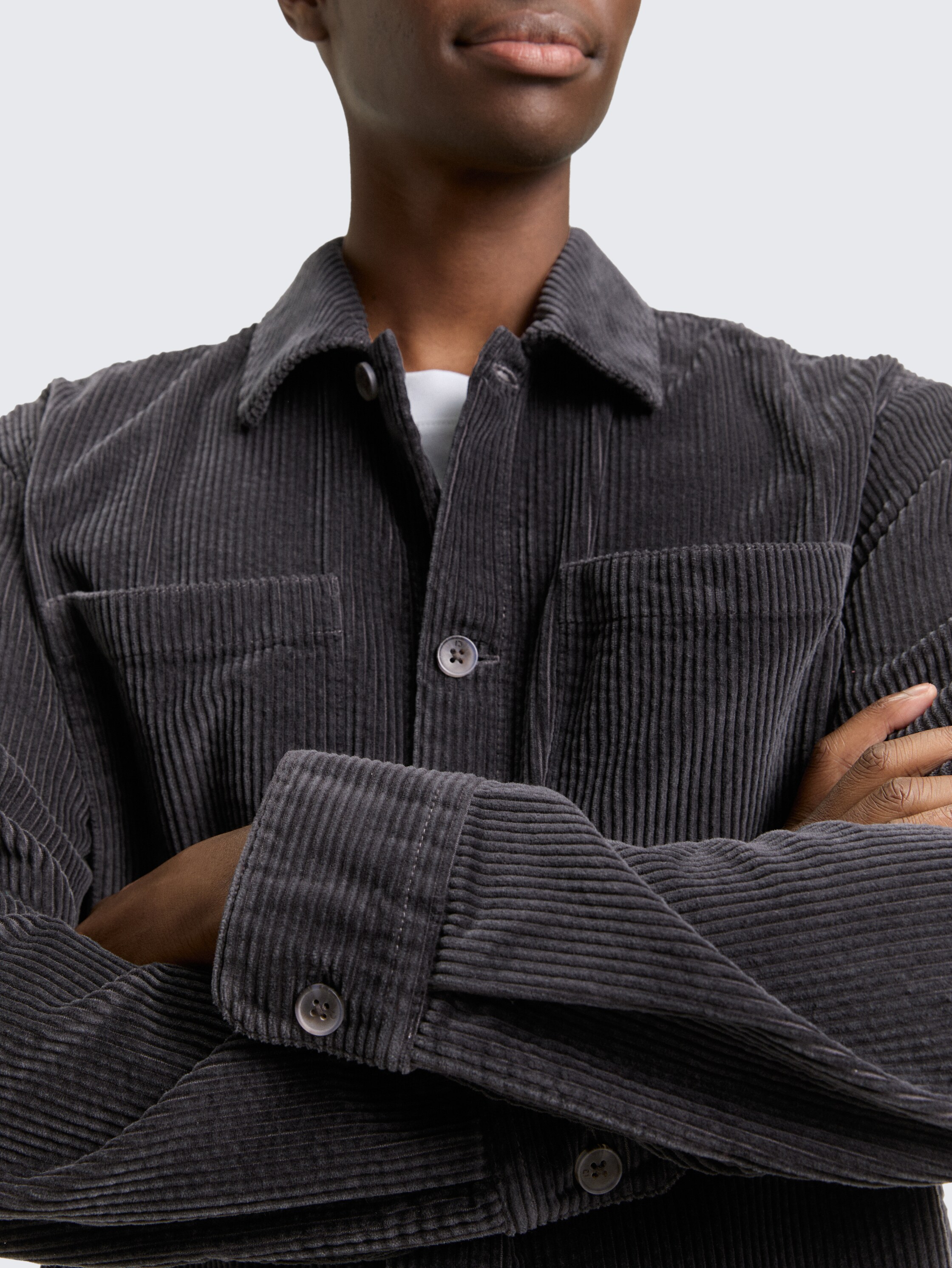 Overshirt aus Cord - tarmac_grey - 