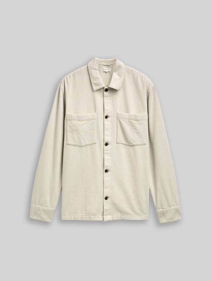 Overshirt aus Cord von Denim Male, greyish white