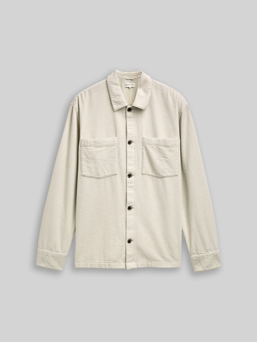 Overshirt aus Cord von Denim Male, greyish white
