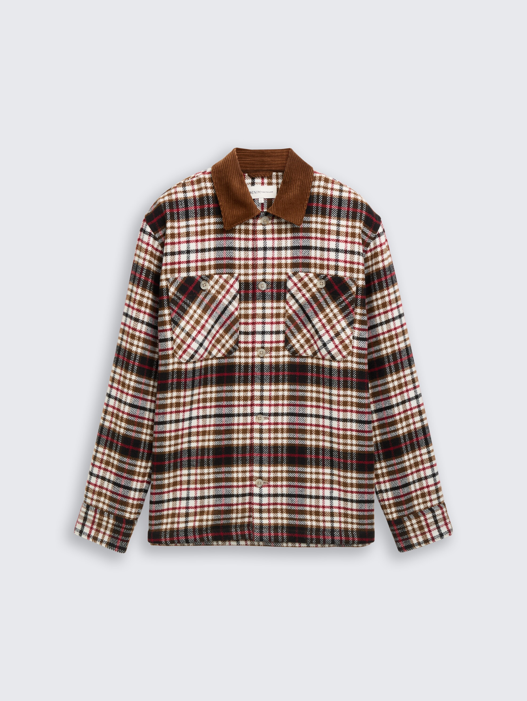Overshirt met ruitjesmotief - brown_red_black_check - 