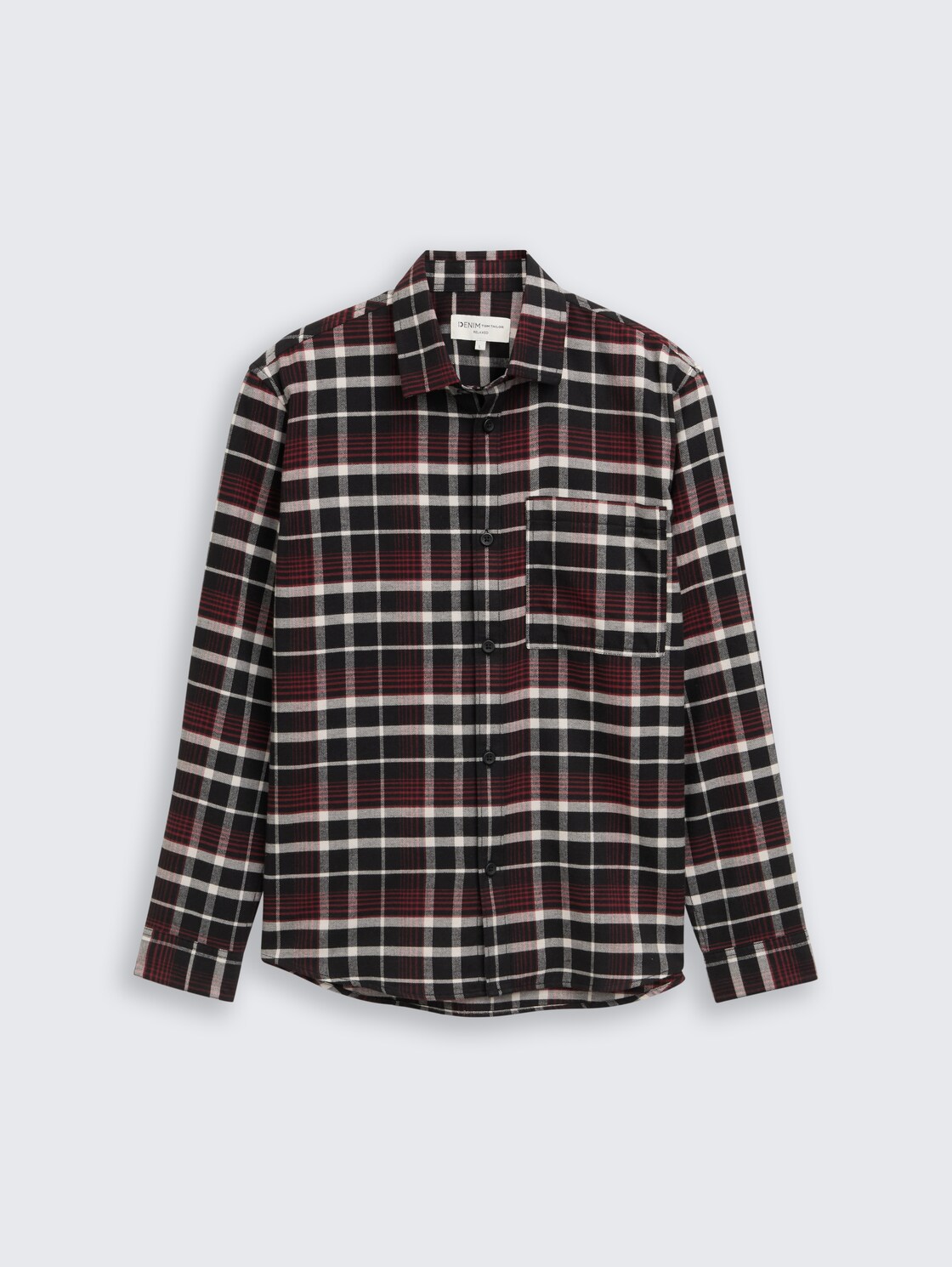 Relaxed Fit Hemd mit Karomuster - black red white check - Vorder-Produkt-Ansicht