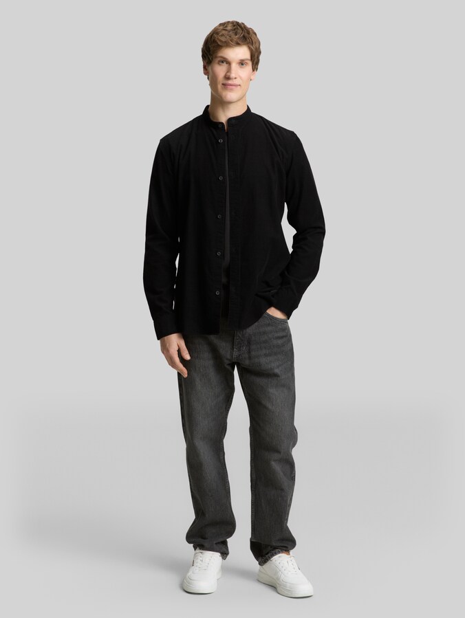 Basic Fit Cordhemd von Denim Male, Black