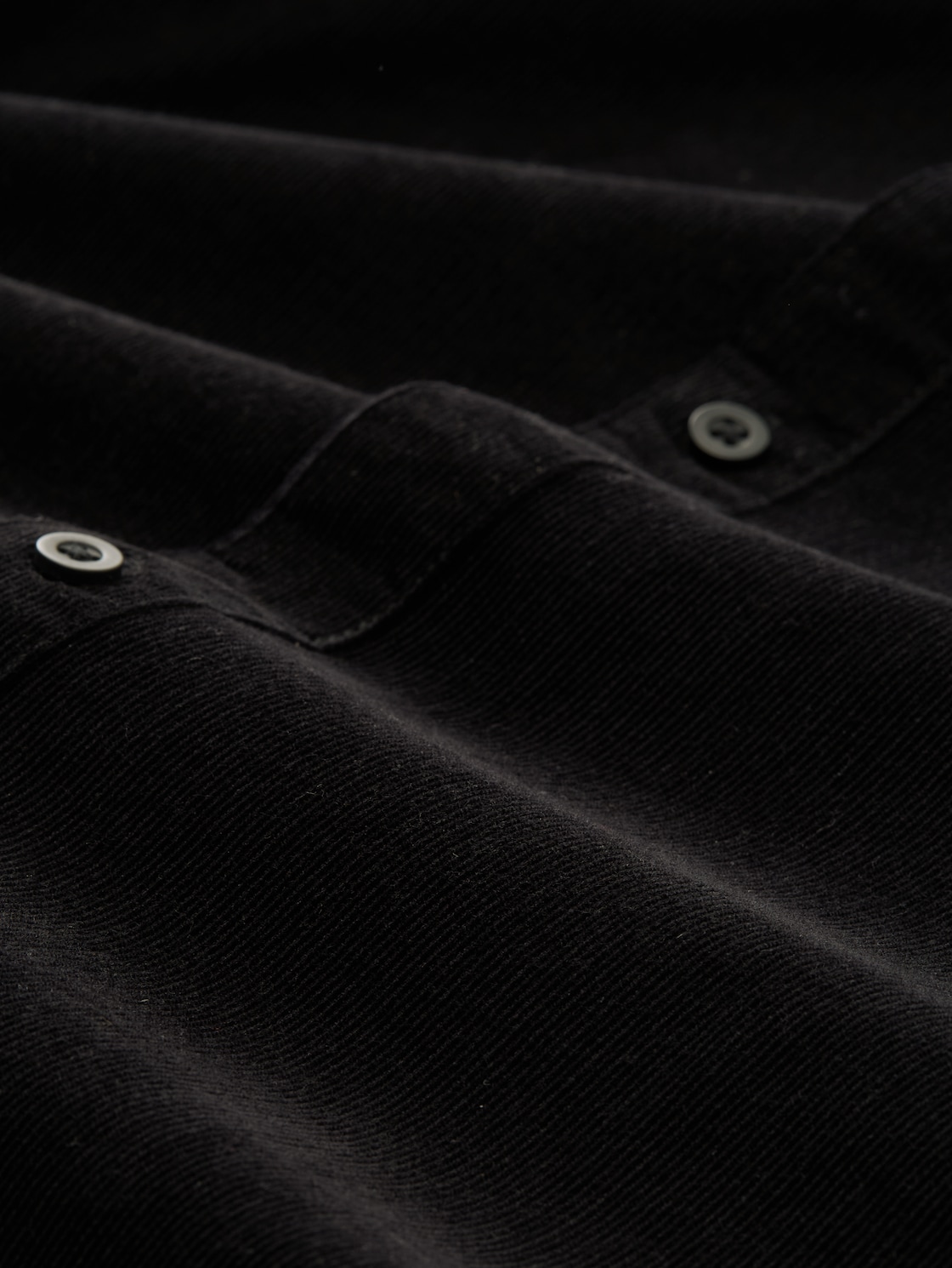 Basic Fit Cordhemd - Black - Material-Ansicht