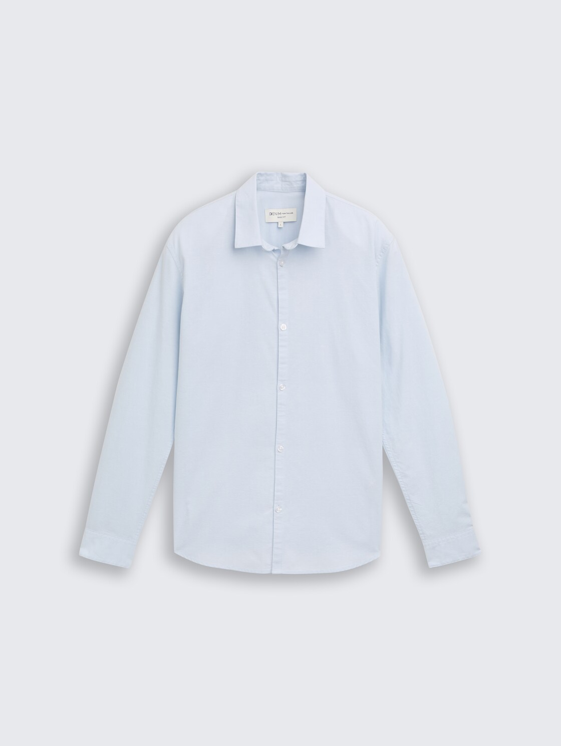 Basic Fit Hemd aus Baumwolle - light blue white chambray - Vorder-Produkt-Ansicht