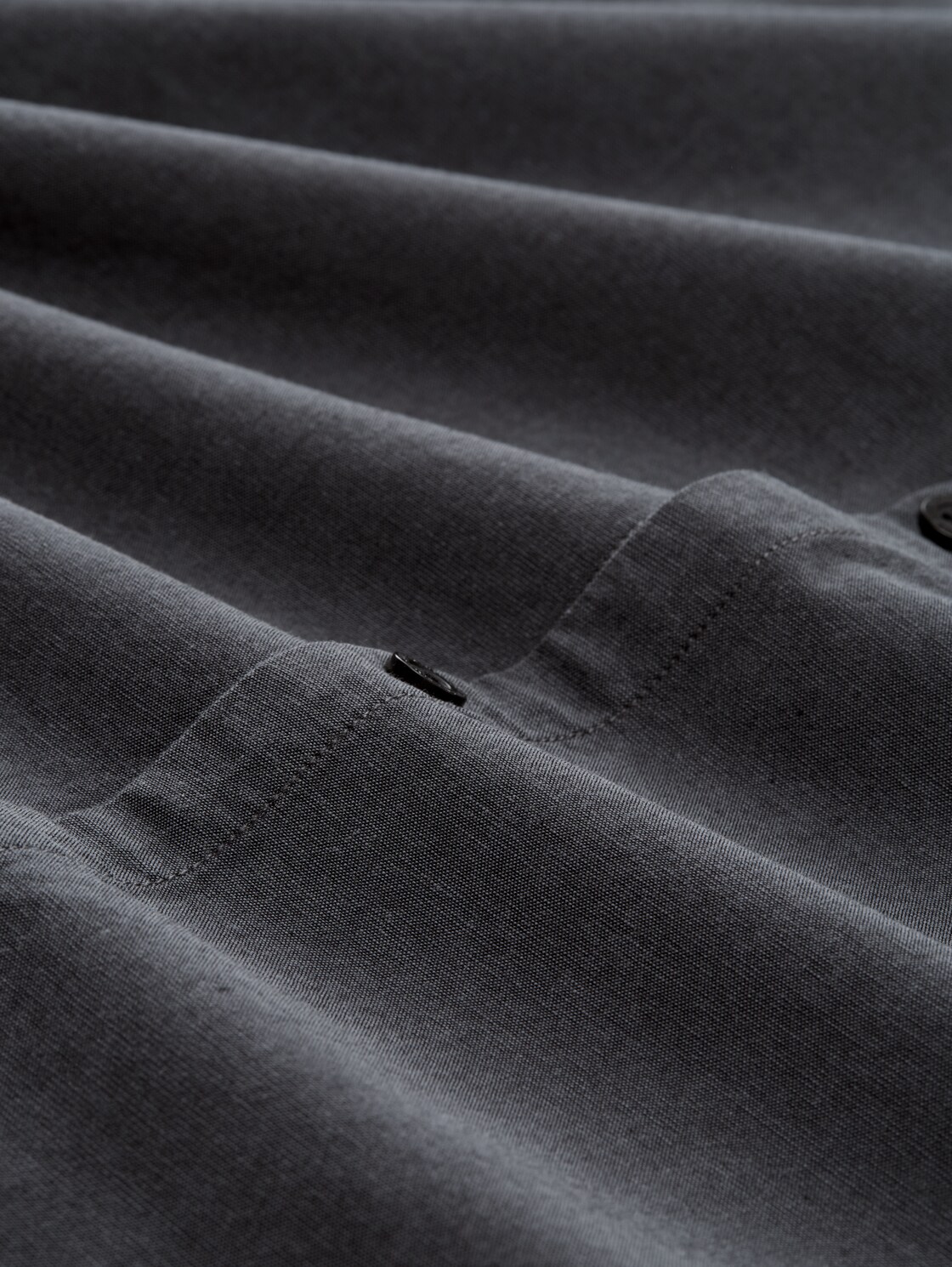 Basic Fit Hemd aus Baumwolle - black grey chambray - Material-Ansicht