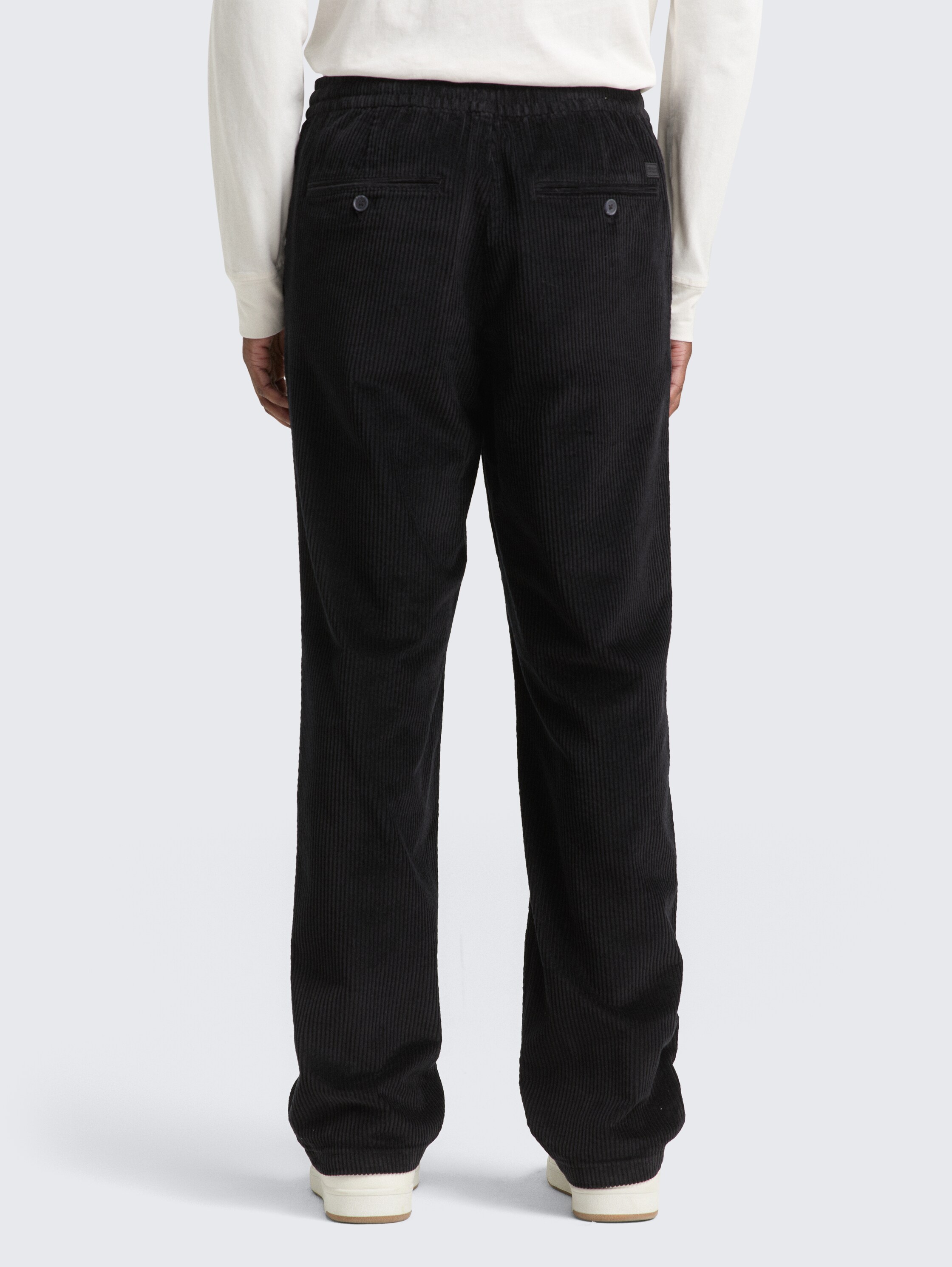 TTRELAXED chino broek van corduroy - black - 