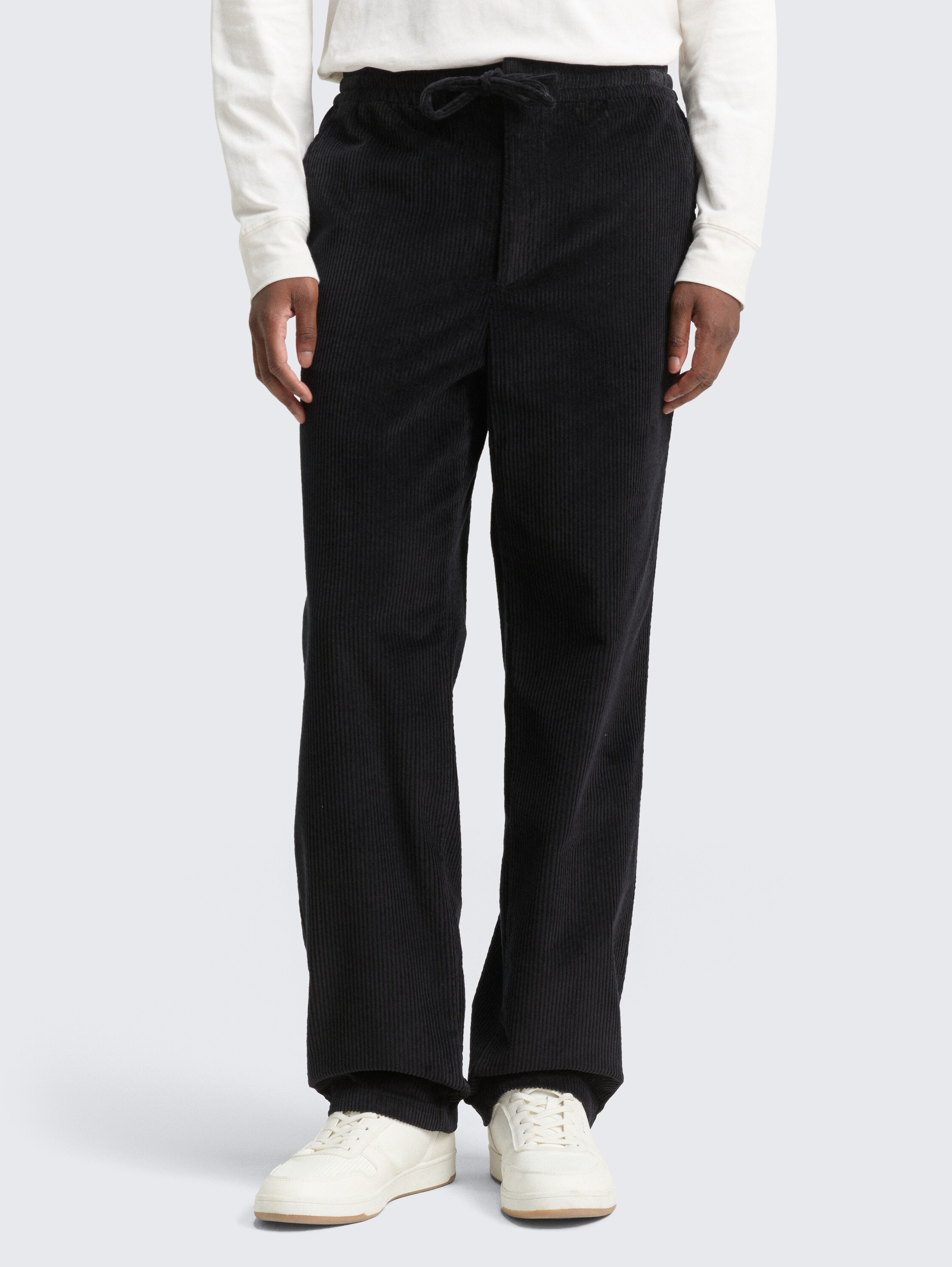TTRELAXED chino broek van corduroy - black - 