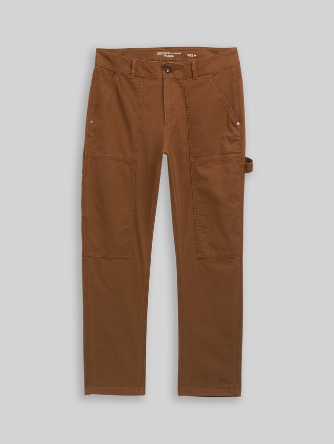 TTLOOSE Hose im Utility-Look von Denim Male, Golden Clay