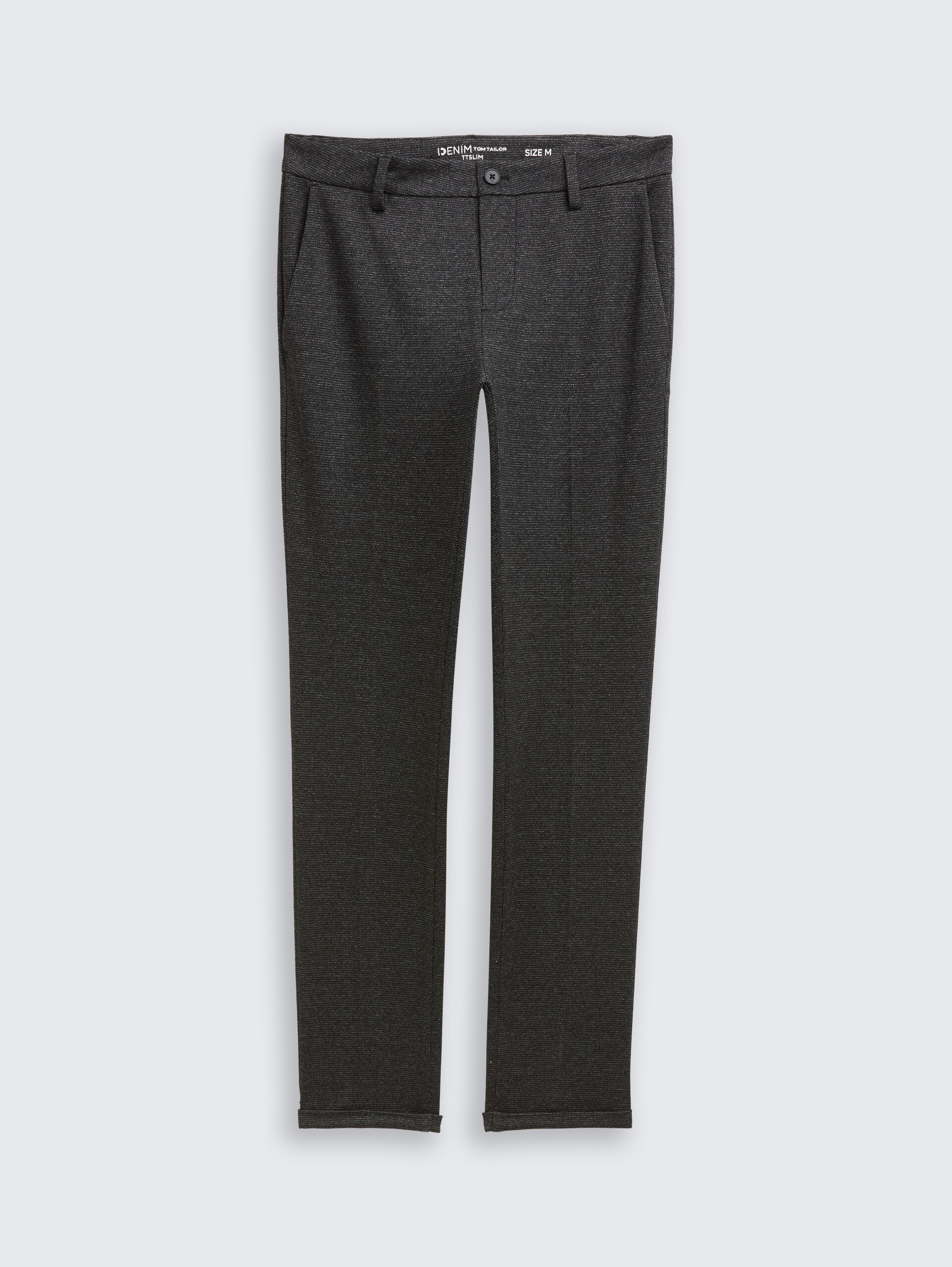 TTSLIM Chino Hose - black white grindel - Vorder-Produkt-Ansicht