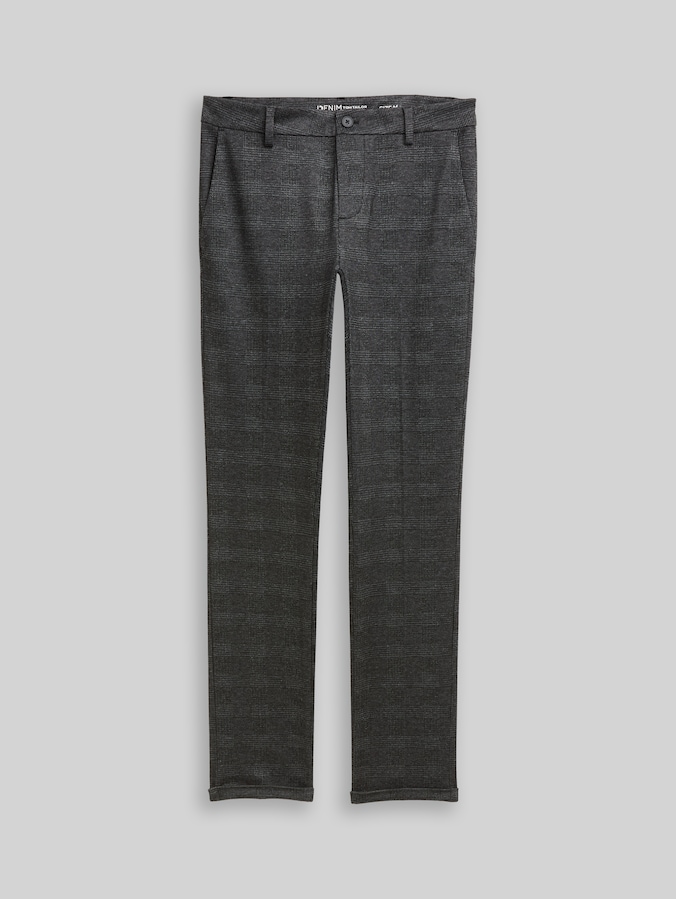 TTSLIM chino broek door Denim Male, black white fine check