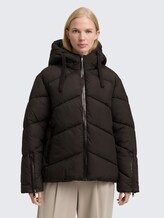 Veste matelassée avec capuche - deep black - Vue de face du modèle