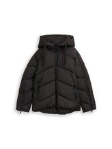 Selected, Puffer jacket with hood by Tom Tailor, black