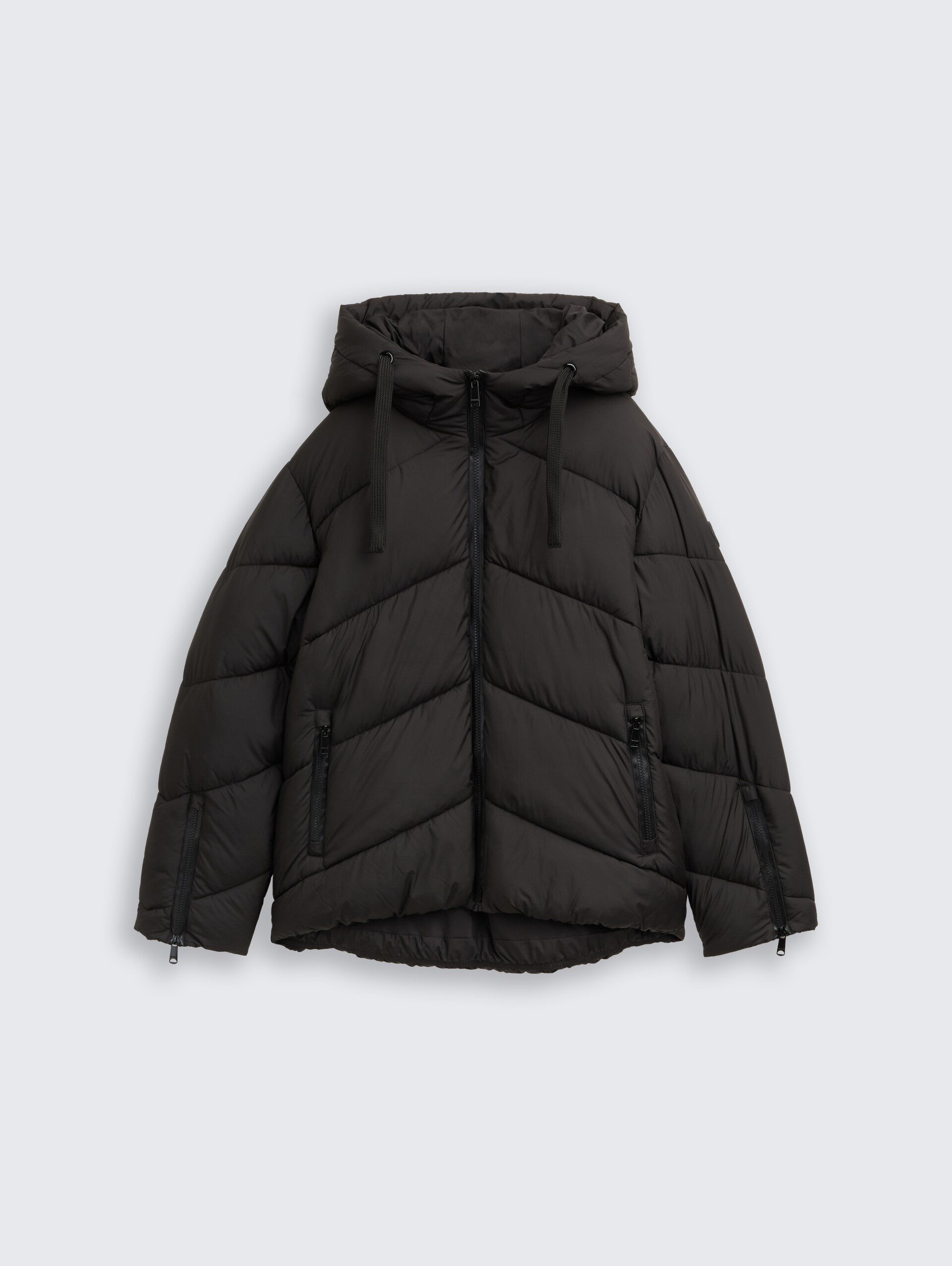 Puffer-Jacke mit Kapuze - deep black - Vorder-Produkt-Ansicht
