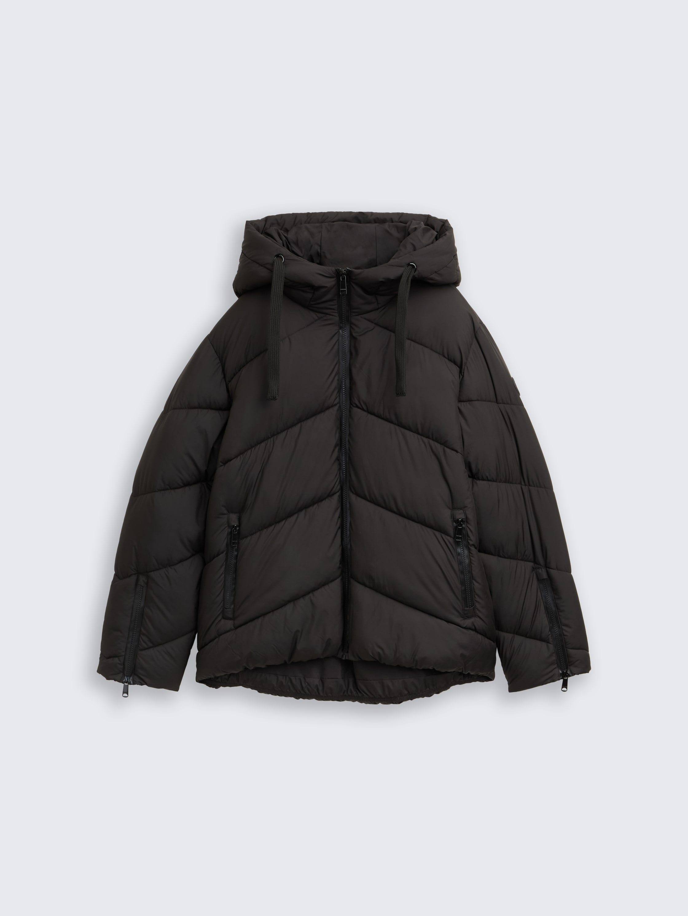 Puffer jacket with hood - deep_black_1 - 