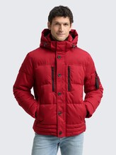 Veste tampon avec capuche amovible - Coach Red - Vue de face du modèle