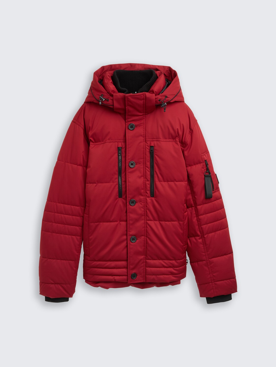 Puffer-Jacke mit abnehmbarer Kapuze - Coach Red - Vorder-Produkt-Ansicht