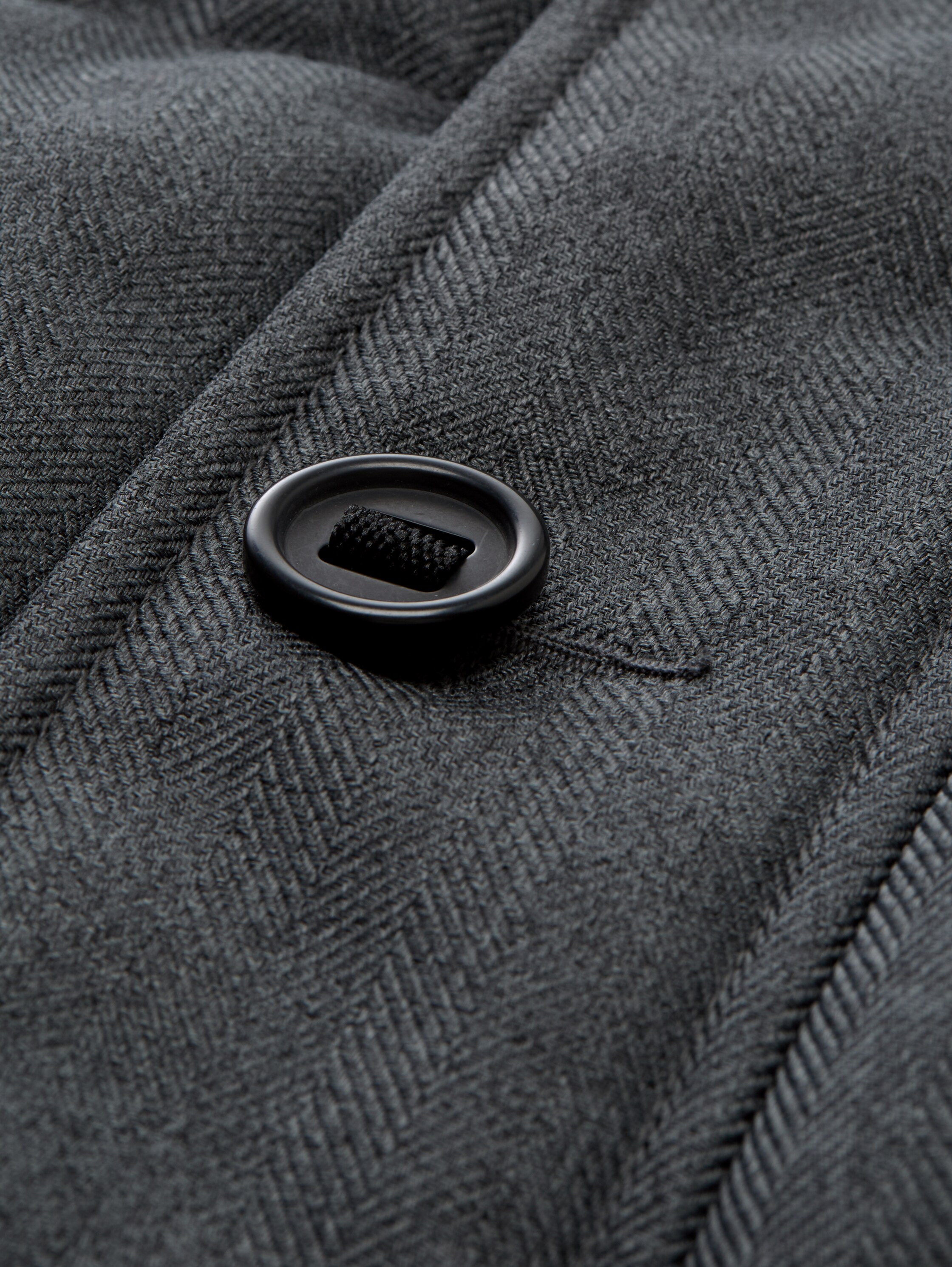 Puffer jacket with detachable hood - anthracite_melange_herringbone - 