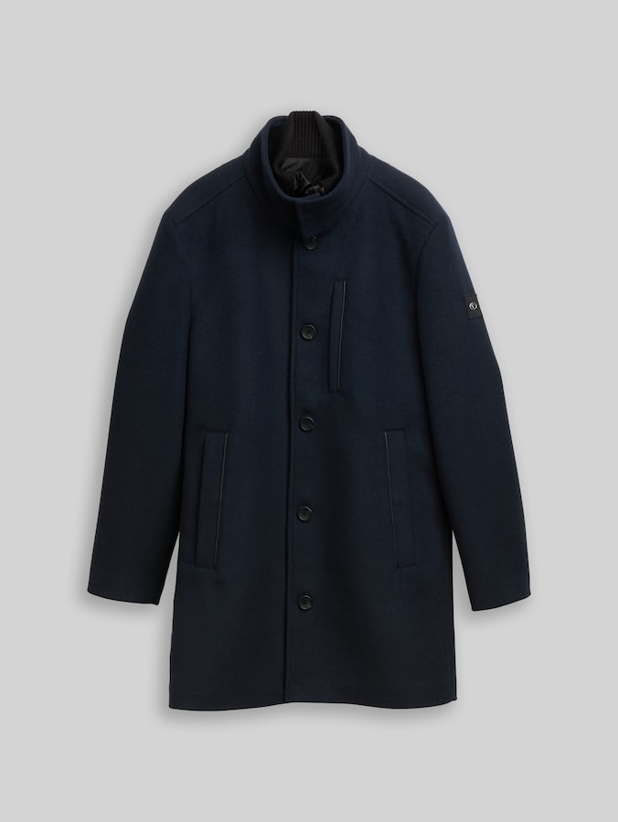 2-in-1 Wollmantel mit abnehmbarer Innenjacke von Men, sky captain blue