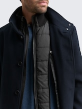 2-in-1 Wollmantel mit abnehmbarer Innenjacke - sky captain blue - Detail-Model-Ansicht