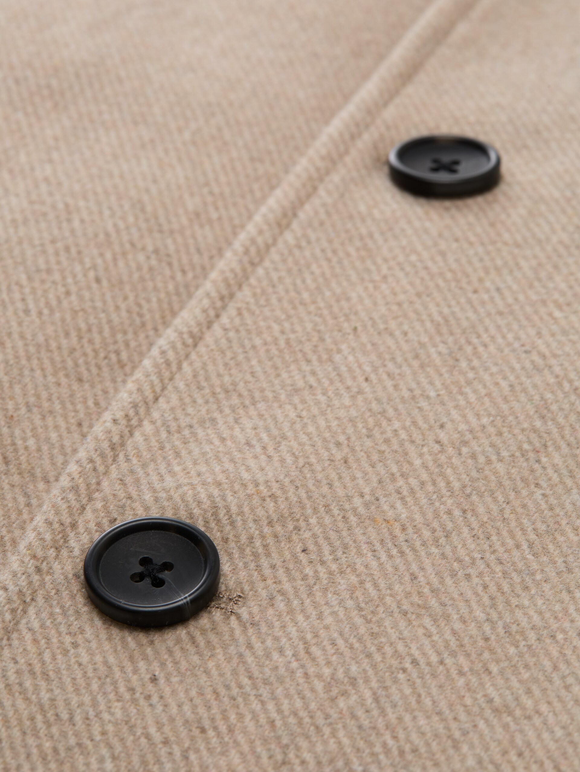 2-in-1 Wollmantel mit abnehmbarer Innenjacke - taupe wool twill - Produkt-Detail-Ansicht