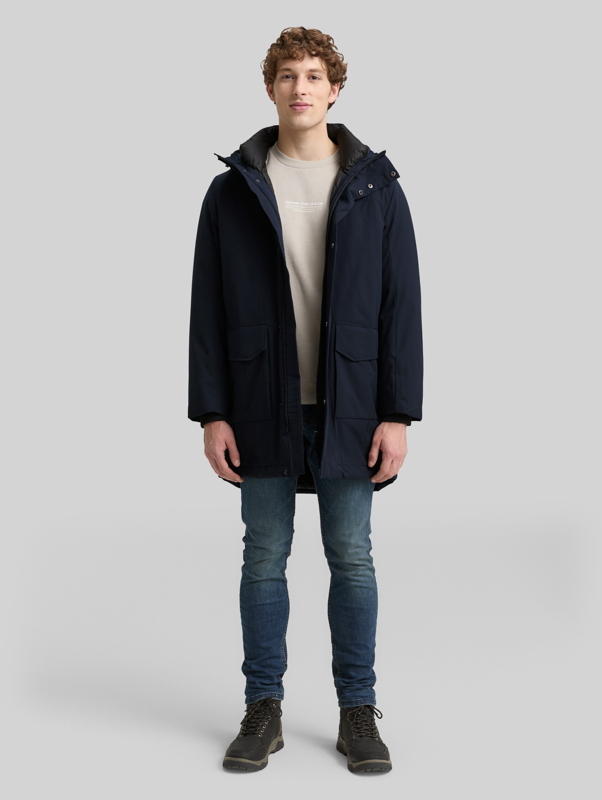 Parka mit wasserabweisender Funktion - sky captain blue - seitliche Model-Ansicht