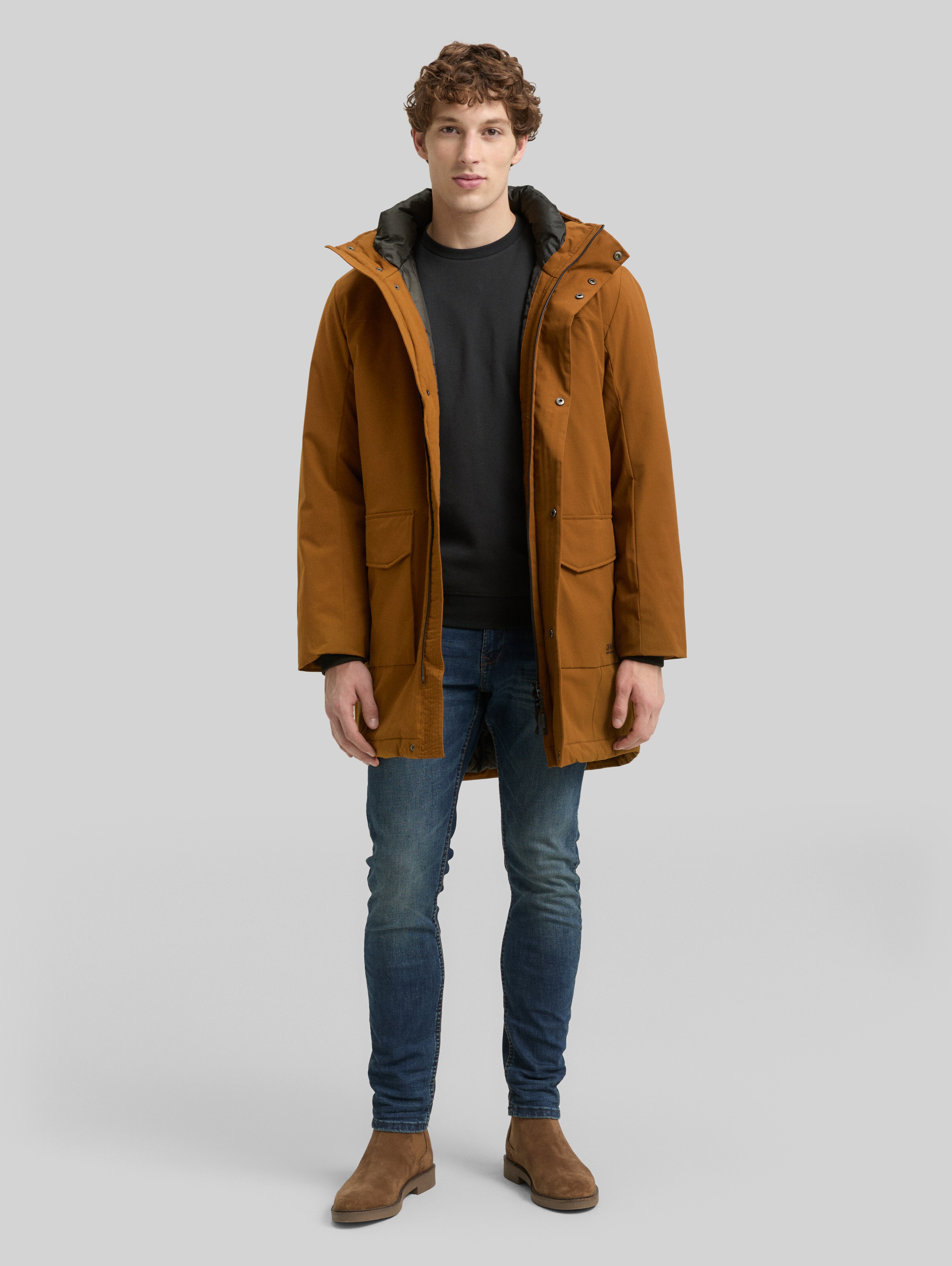 Parka with water-repellent function in brown by Tom Tailor