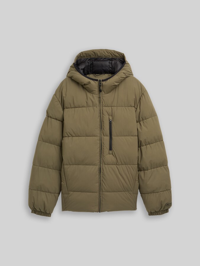 Lightweight Puffer-Jacke mit Kapuze von Denim Male, jungle soil green