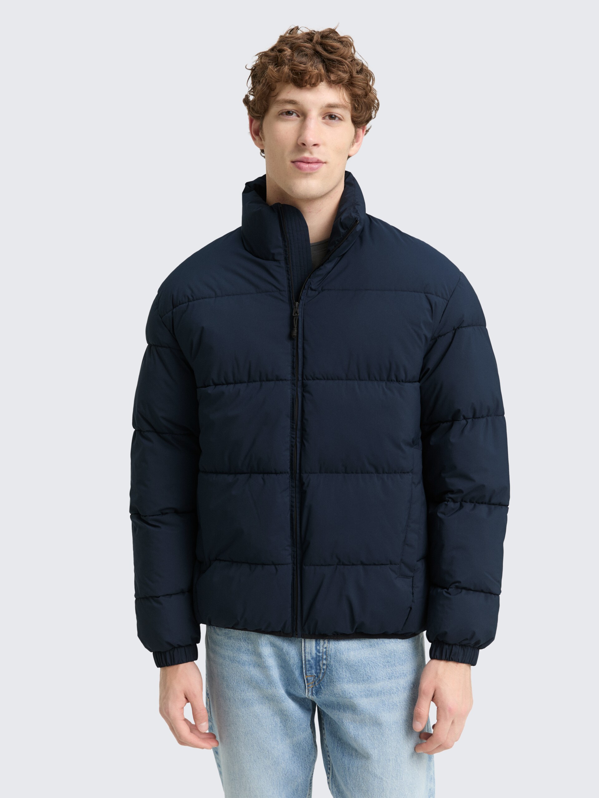 Lightweight Pufferjacke mit Stehkragen - sky captain blue - Model-Vorderansicht