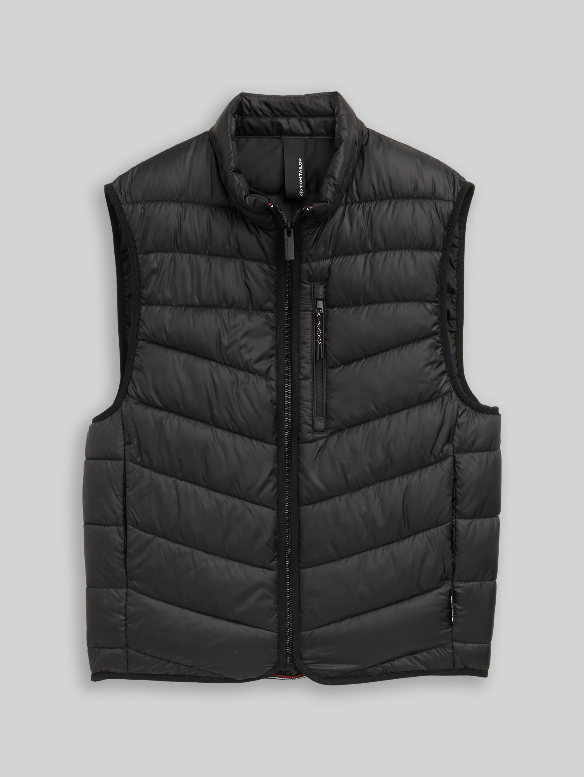 Lightweight Steppweste mit Stehkragen - Black - Vorder-Produkt-Ansicht