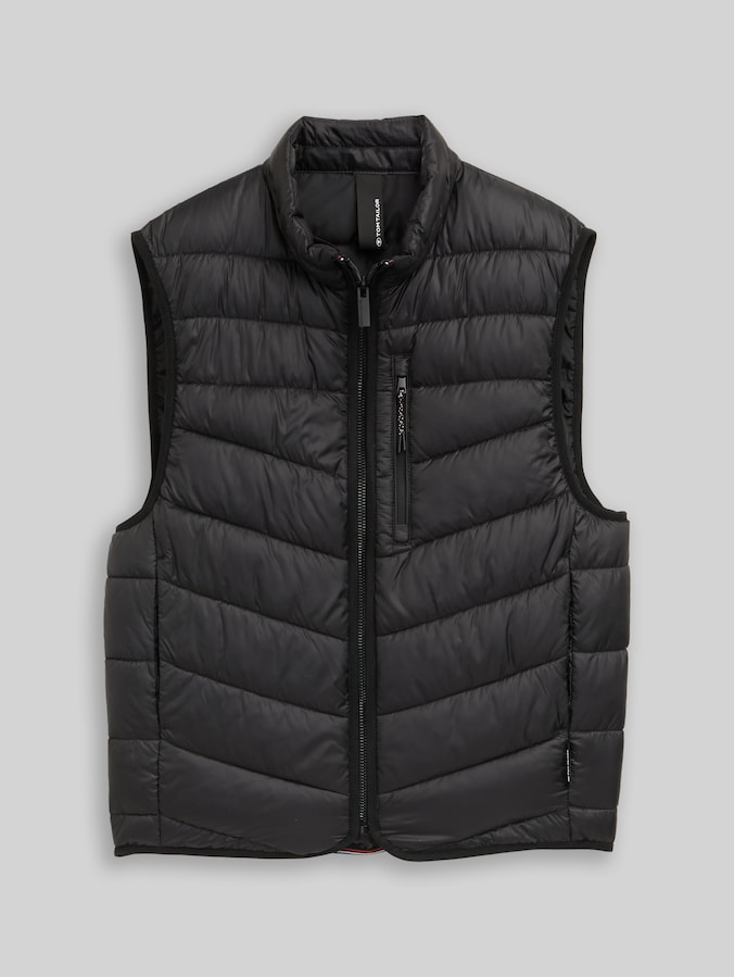 Lightweight Steppweste mit Stehkragen von Men, Black