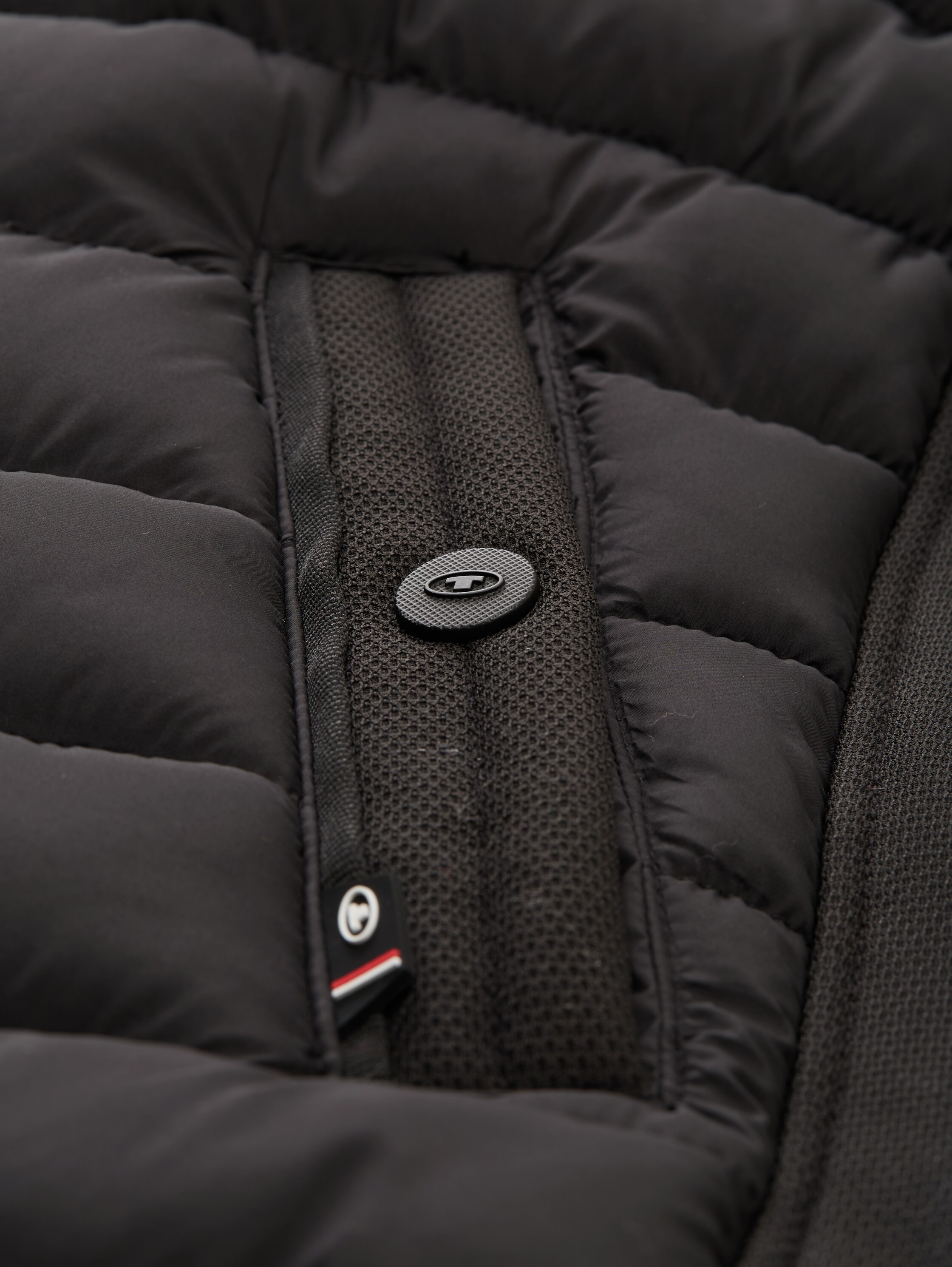 Hybride gewatteerd vest met opstaande kraag - black - 