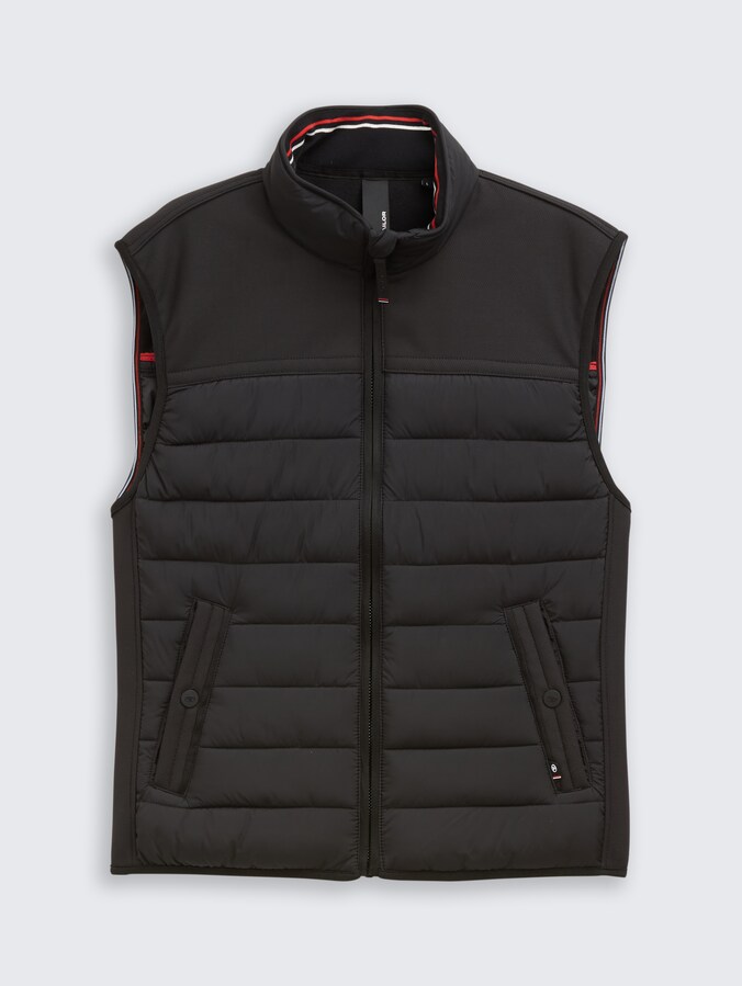 Hybrid Steppweste mit Stehkragen von Men, Black