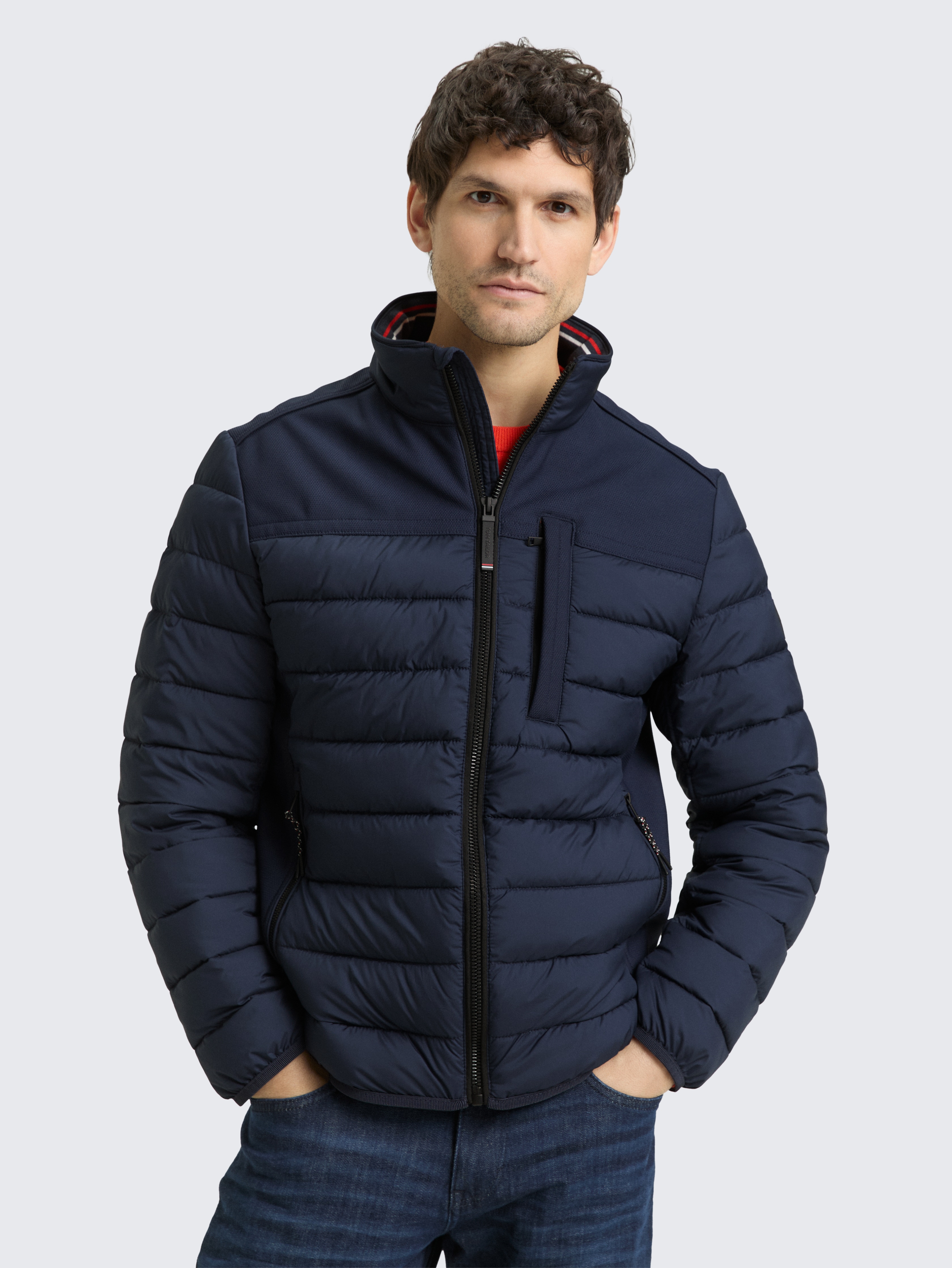 Hybrid Steppweste mit Stehkragen von Men, sky captain blue