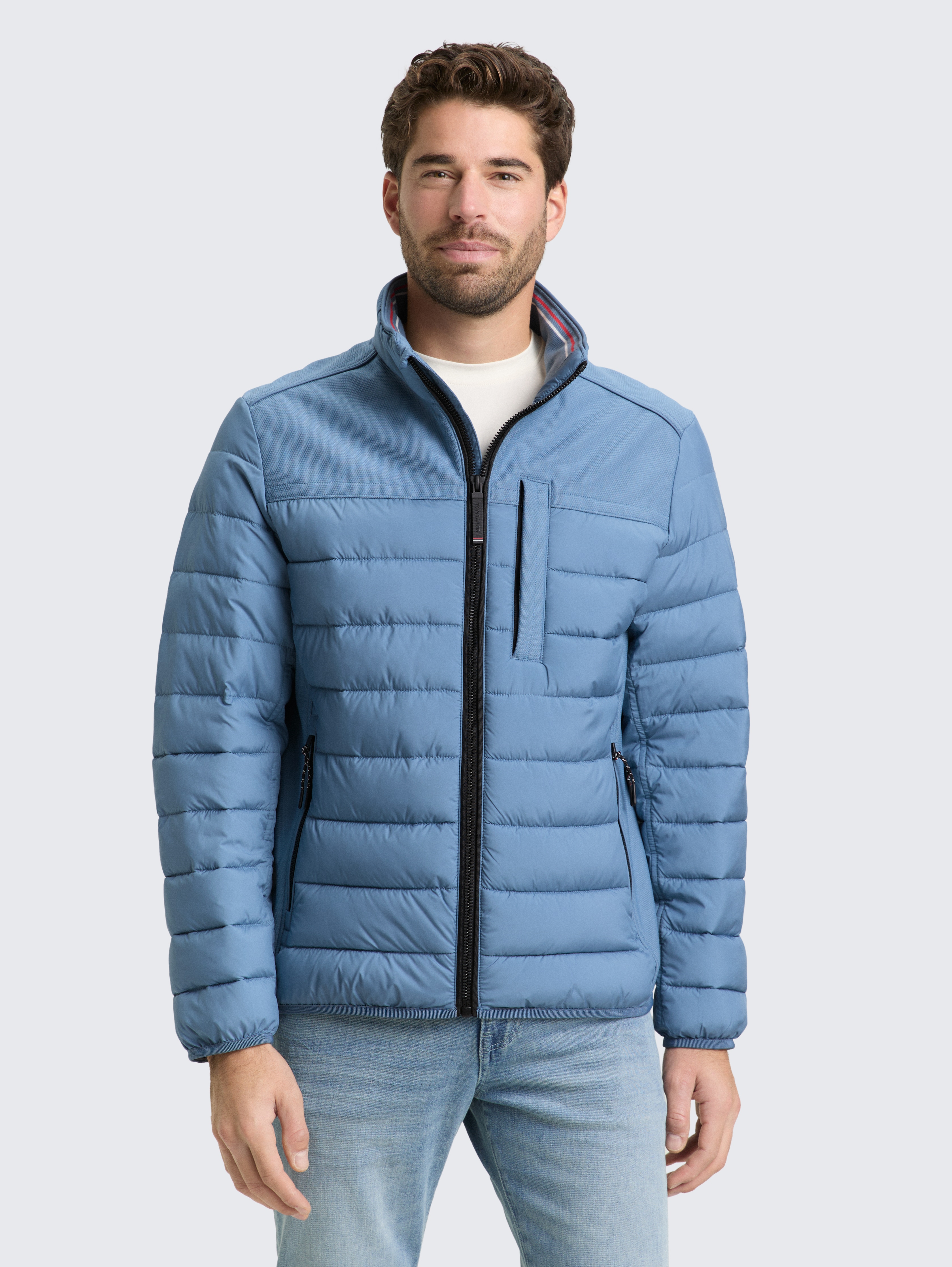 Hybrid Steppweste mit Stehkragen von Men, marine blue