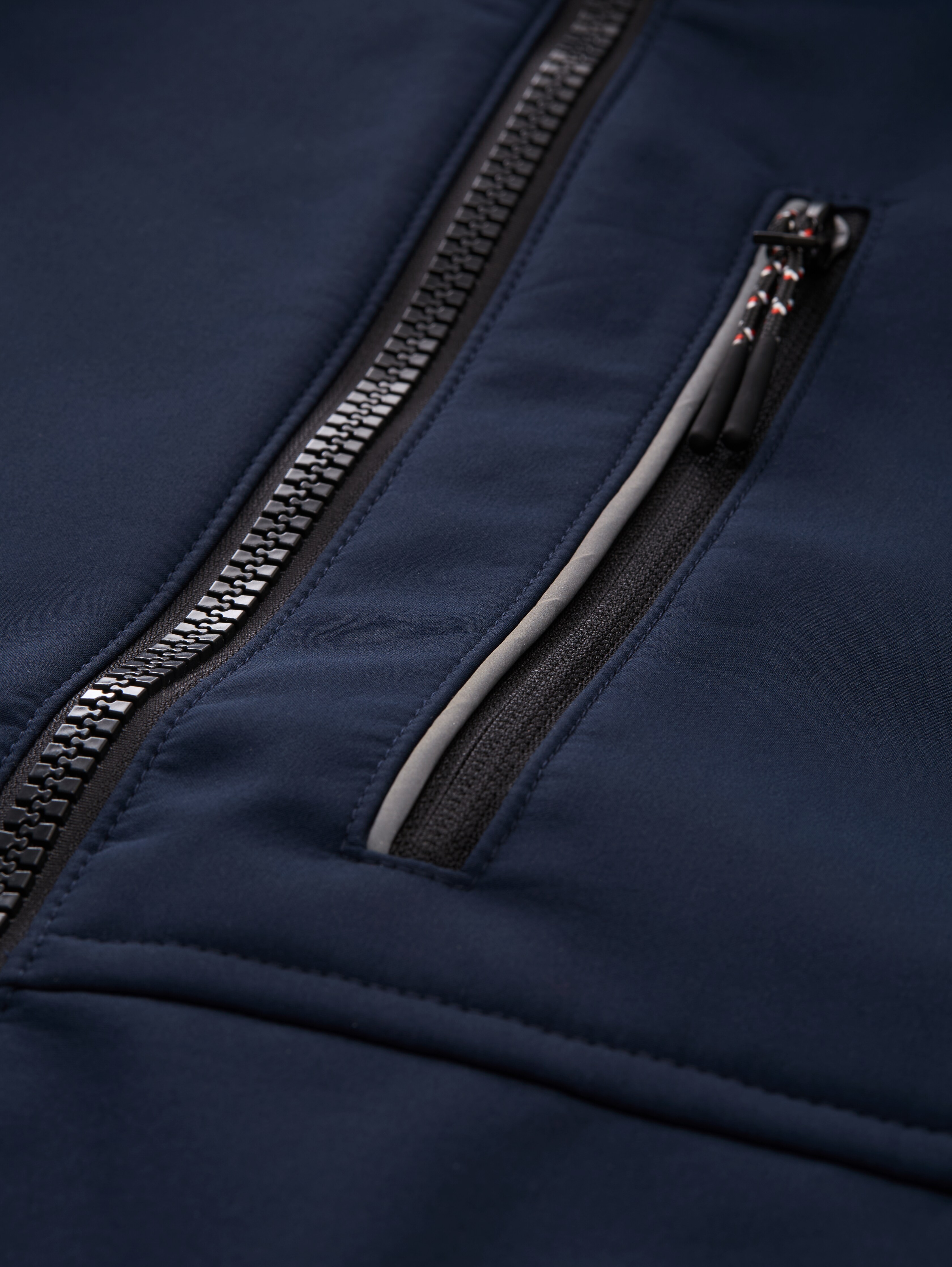 Softshell jacket with hood in blue by Tom Tailor