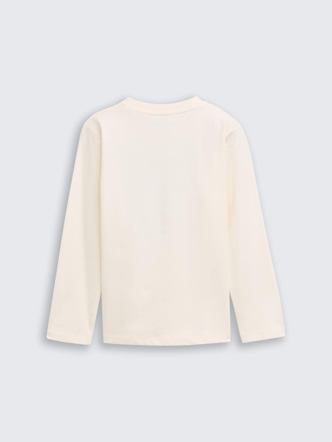 Langarmshirt mit Print - Wool White