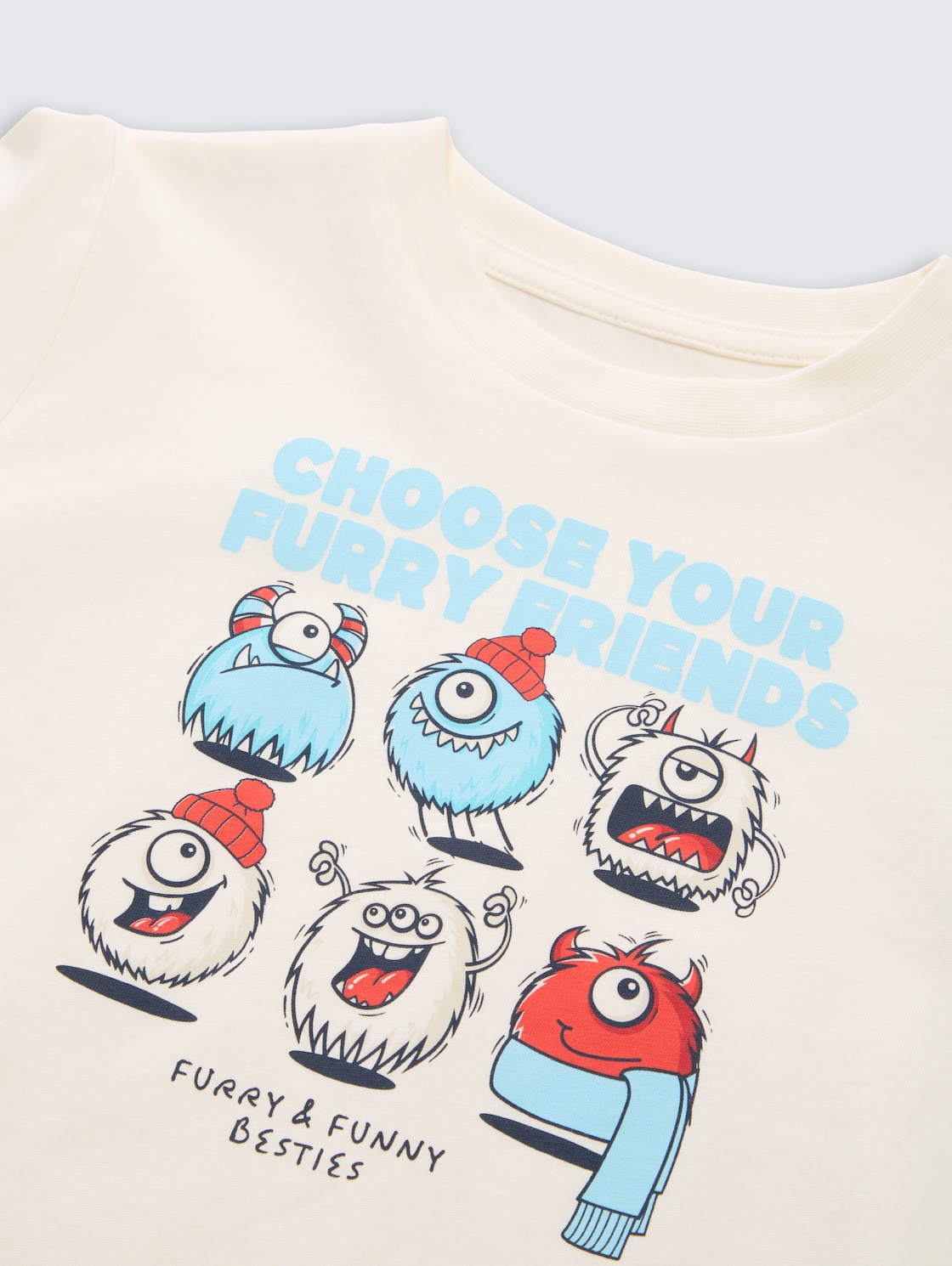 Langarmshirt mit Print - Wool White - Detail-Model-Ansicht