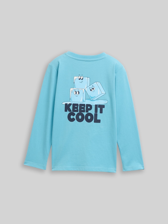 Langarmshirt mit Rückenprint von Mini Boys, elixir blue