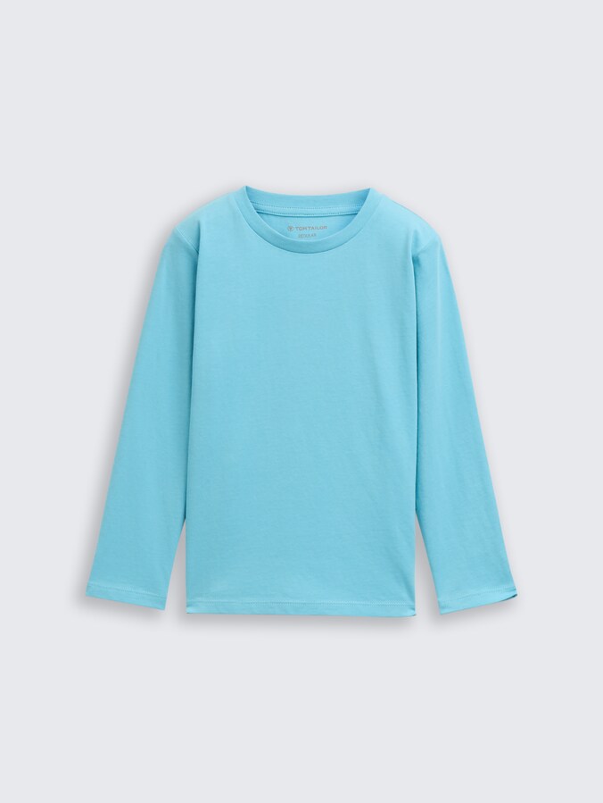 Shirt met lange mouwen en print op de rug door Mini Boys, elixir blue