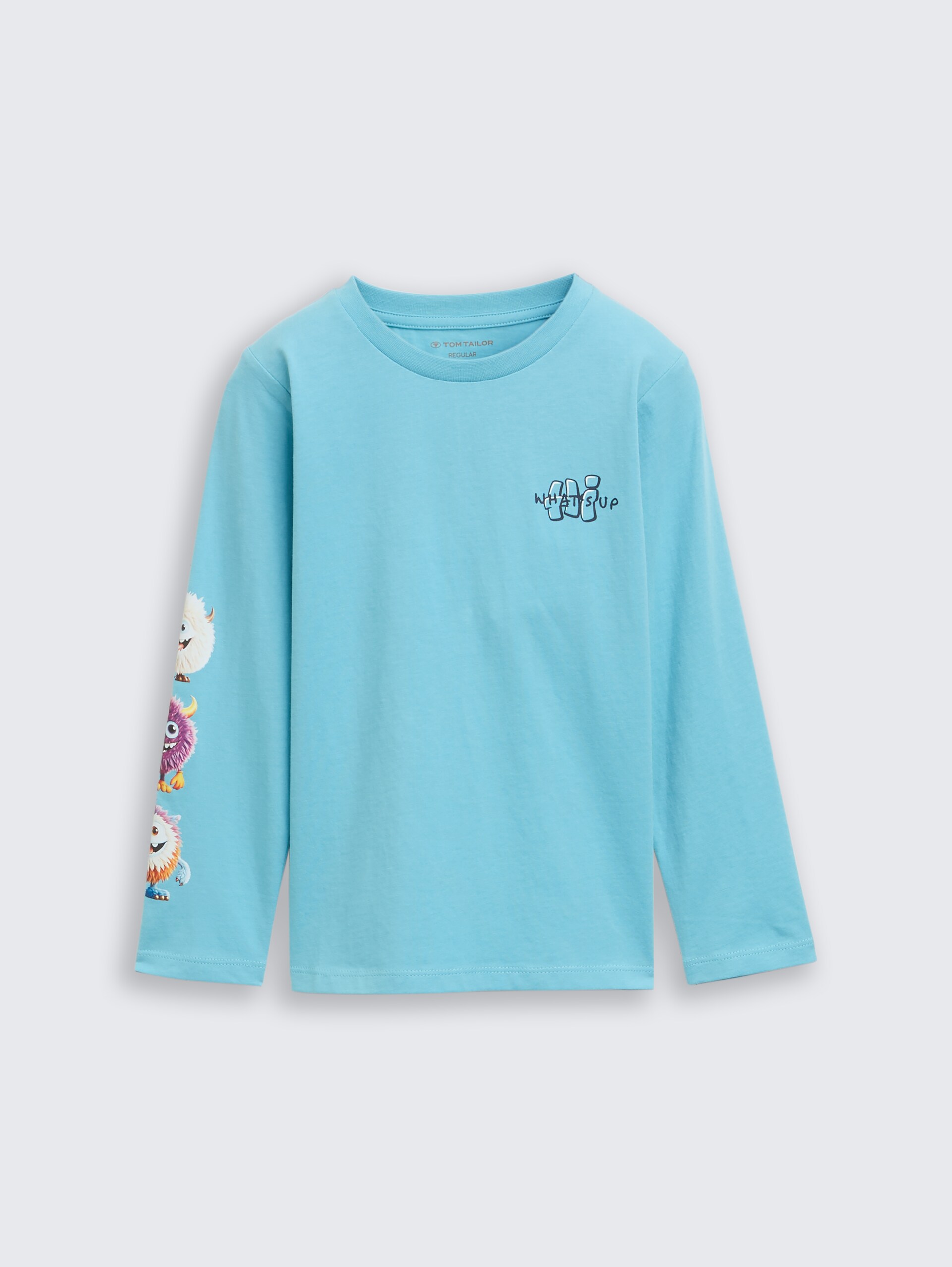 T-shirt met lange mouwen en bedrukt motief - elixir blue - Product vooraanzicht