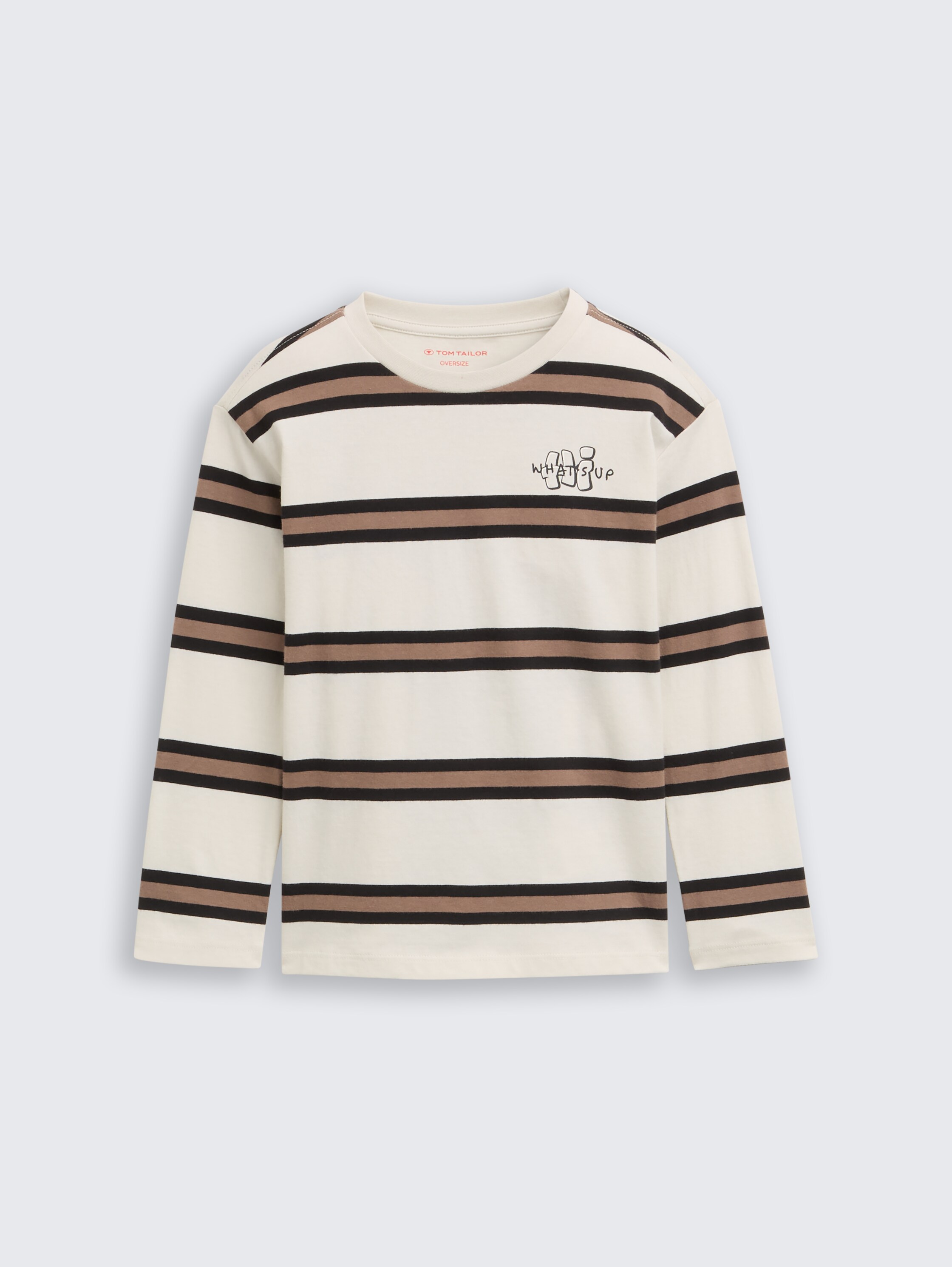 Langarmshirt mit Streifenmuster - beige_brown_stripe - 